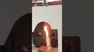 Fiber laser cutting machine cutting H type steel [upl. by Nelon]