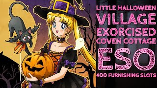 Little Halloween Village  Exorcised Coven Cottage ESO Housing [upl. by Nwahsad]