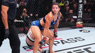 UFC Paris Ailin Perez goes from trembling on scales to victoriously twerking in her opponent’s face [upl. by Ajit]