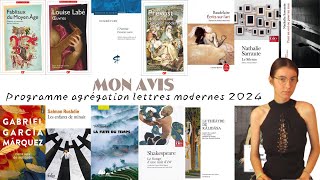 MON AVIS sur le programme de l’AGRÉGATION de LETTRES MODERNES 2024 [upl. by Maris]