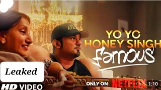 Yo Yo Honey Singh Famous  Official Trailer  Netflix India new release [upl. by Aneekat]