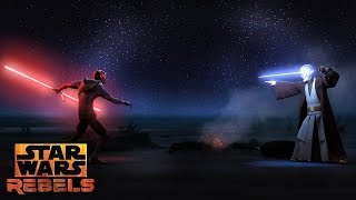 Darth Maul vs ObiWan  Star Wars Rebels  Disney XD [upl. by Anelhtac218]