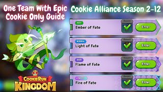 Cookie Alliance Season 212  Easy to Expert One Team Only Guide  Cookie Run Kingdom [upl. by Mikiso]