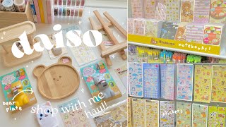 🐻 daiso shop with me amp haul  cute stationery  aesthetic items [upl. by Ulita]