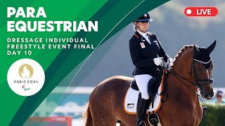 Para Equestrian  Dressage Individual Freestyle Event Final  Day 10 [upl. by Yessak]