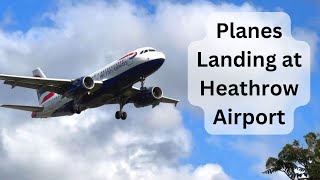 Multiple airplanes are landing at Heathrow Airport [upl. by Jaret]