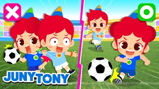 Soccer Song Football Song   More Sports Songs  Nursery Rhymes  Kids Songs  JunyTony [upl. by Ettelrahc]