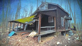 I bought an ABANDONED CABIN in the WOODS Fixing the COLLAPSED foundation Episode 2 [upl. by Bethina329]