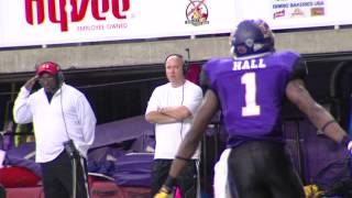 UNI Football Deiondre Hall gets sack against Drake [upl. by Sluiter]