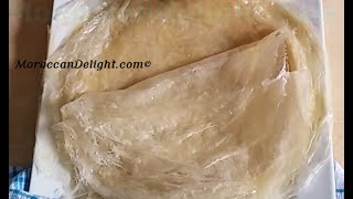 Moroccan Spring Roll Wrappers  ورقة البسطيلة بطريقة ناجحة و مبسطة  Feuilles de bricks [upl. by Jase]