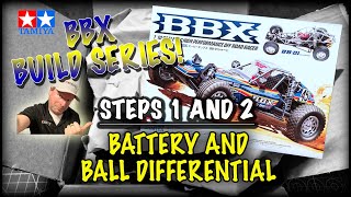 Tamiya BBX on the BB01 Chassis  Steps 1 and 2  The Ball Differential [upl. by Carolyne271]