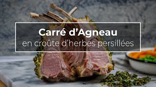 Carré dAgneau croûte dherbes persillées  Recette [upl. by Schober]