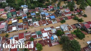 Super Typhoon Manyi brings flooding and strong winds to the Philippines [upl. by Lasyrc461]