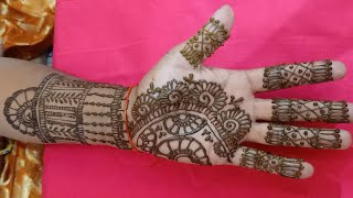 very easy and simple mehndi designfront hand mehndi designfull hand mehndi designbeautiful mehndi [upl. by Riha]