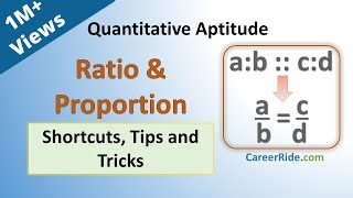 Ratio and Proportion  Shortcuts amp Tricks for Placement Tests Job Interviews amp Exams [upl. by Ycnahc201]