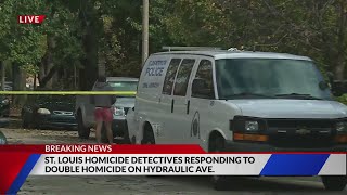 Doublehomicide in south St Louis Wednesday morning police investigating [upl. by Nohpets]