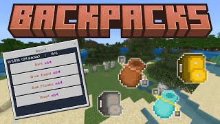 Backpacks MCPE Bedrock Edition Free Addon [upl. by Eilak]