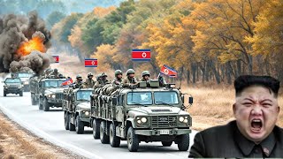 Today A convoy of 1500 North Korean troops was destroyed in Kursk after being hit by a missile [upl. by Derrik]