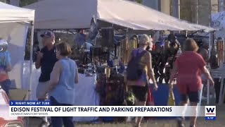 Edison Festival of Light preparations in downtown Fort Myers [upl. by Gasper]