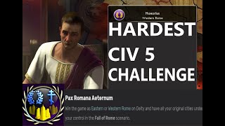 Pax romana aeternum achievement with western rome part 2  2953 turns civilization 5 [upl. by Viafore]