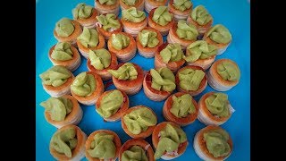 Volovanes con marisco y aguacate [upl. by Brandes]