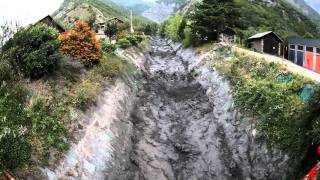 debris flow  22 août 2011  Crue torrentielle à Saint Julien Montdenis [upl. by Col631]