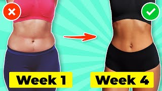 ➜ From XL to XS ➜ Lose Belly amp Get a Slim Waist ➜ Quick amp Effective Standing Workout [upl. by Trinee]