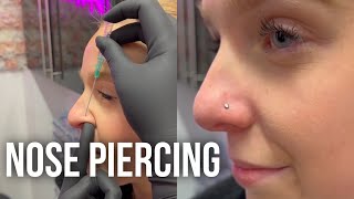 Nose piercing by Underground Tattoos Watford piercing nosepiercing [upl. by Nosam]