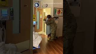 Army Doctor Surprises Wife Giving Birth to First Child [upl. by Lednahc]