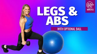 Lower body and abs Workout With Dumbbells bands and Optional Ball [upl. by Davon]