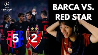 iRo reacts to Barca VS Red Star 52 [upl. by Halivah]