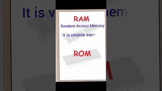 Difference between RAM and ROM computer ram rom viral [upl. by Joseph]