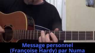 Message personnel Françoise Hardy Michel Berger cover reprise à la guitare 1974 [upl. by Farr]