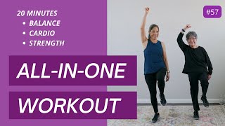 Get Moving 20 minute All in One Workout  Seniors Beginners [upl. by Mommy89]