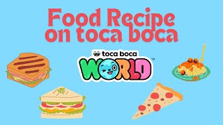 Food recipe on toca boca tocagamer tocabocagames tocagameschannel tocalife food yummy [upl. by Llertnac813]