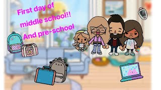 First day of middle and preschool [upl. by Iphlgenia]