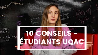 10 CONSEILS FUTURS ÉTUDIANTS UQAC  CHICOUTIMI [upl. by Anihta]