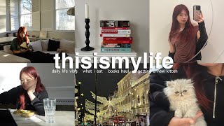 VLOG  what i eat in a day books haul  getting a new kitten [upl. by Attehcram932]