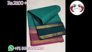 03102024 Pure cotton sarees with price  Latest arrivals  WApp 8608500280  9 Yards [upl. by Brookes]