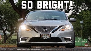 Nissan Sentra Daytime Running LightsFog Lights [upl. by Notsej]