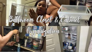 Bathroom Closet amp Cabinet Organization Mini Target Haul Declutter amp Reset Summer Series [upl. by Adnirb]