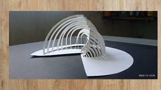 paper architecture  paper sculpture  kirigami  paper art [upl. by Annoit]