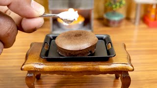 Miniature Chocolate Gateau I Mini real cooking cake [upl. by Yorgos]