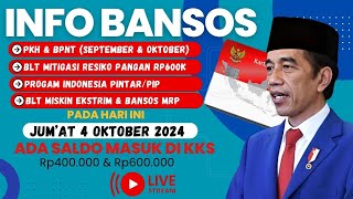 INFO BANSOS HARI INI JUMAT 4 OKTOBER 2024 PKH amp BPNT Sept amp Okt SUDAH CAIR MERATA DI KARTU KKS [upl. by Aneehsyt182]