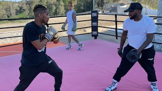 Boxing with Austin McBroom Tanner Fox amp DuB Sparring footage [upl. by Kamila343]