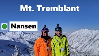 Mt Tremblant Quebec  Skiing Tremblant Nansen top to bottom An easy Green Run [upl. by Ecyar]