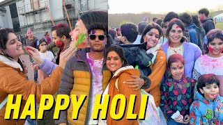 Happy Holi  Indians Celebrating HOLI in UK 🇬🇧 [upl. by Aroled]