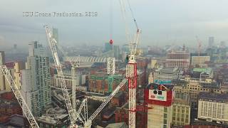 Tower Crane 6 Circle Square Affinity Living Manchester [upl. by Cordey672]