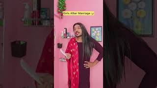 Girls Before marriage After marriage 🤣 comedy shorts [upl. by Abdel]