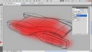 Create a Futuristic Concept Car in Photoshop Part 1 [upl. by Rehpetsirhc]